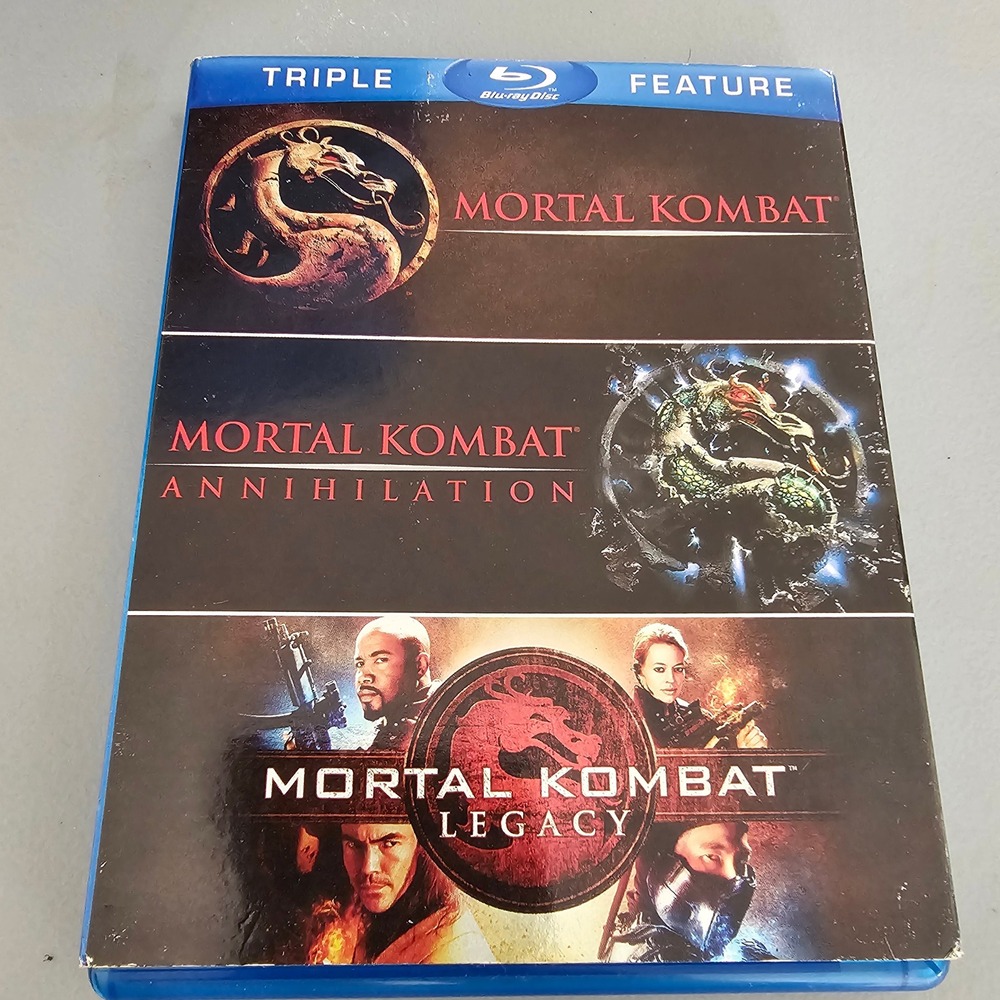 Mortal Kombat Triple Feature Blu-ray Annihilation Legacy 3-Disc Set Slipcover